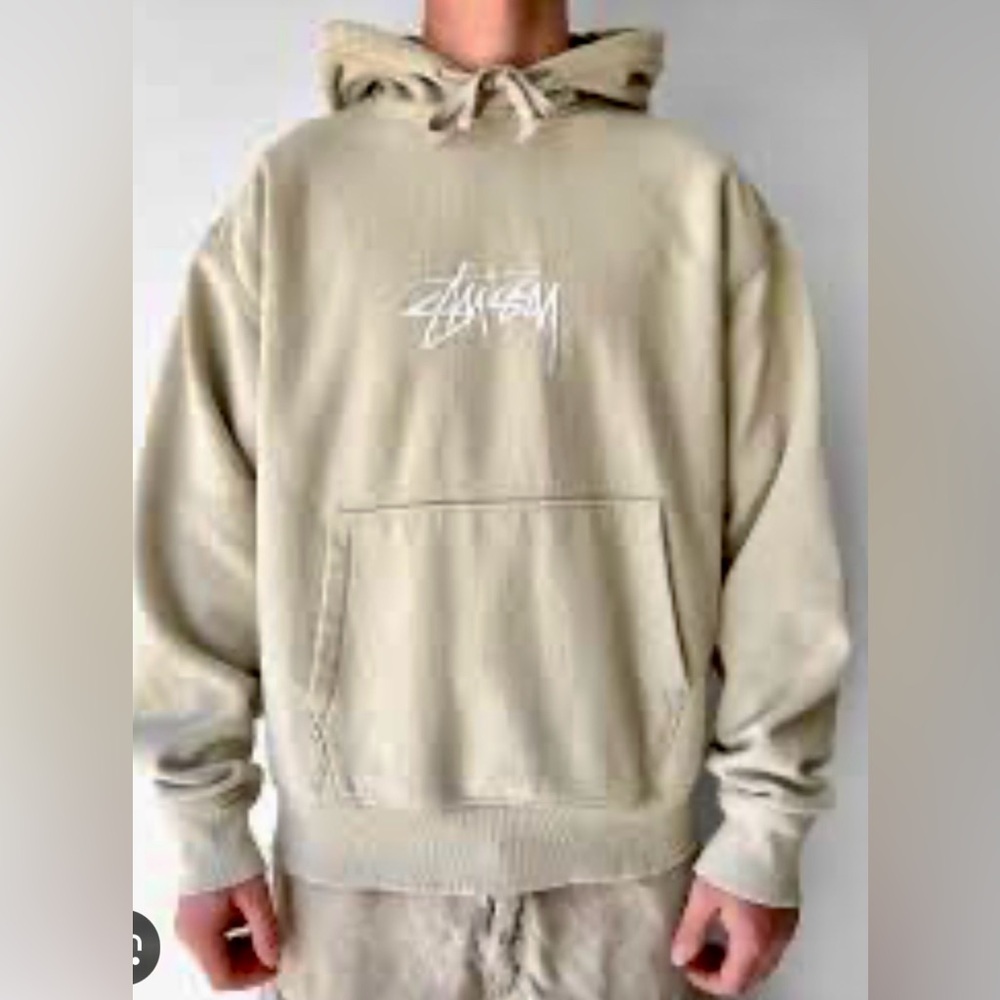 Stussy Stock Appliqué Hoodie 'Putty' Unisex Size S